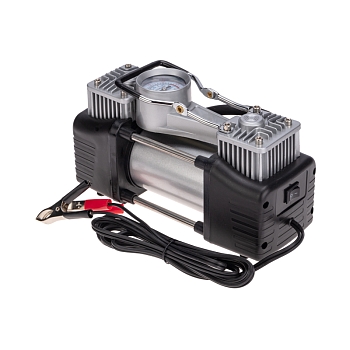 Компрессор автомобильный усиленный двухпоршневой в кейсе с набором инструментов (60л/мин, 10 АТМ) REXANT