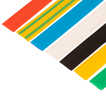 Набор термоусаживаемых трубок №17 ТУТ нг 10/5мм, 7 цветов (упак. 21 шт. по 10см) REXANT