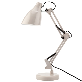 Светильник настольный REXANT Рубикон на металлической стойке с основанием, с цоколем Е27, 60 Вт, цвет лунный свет