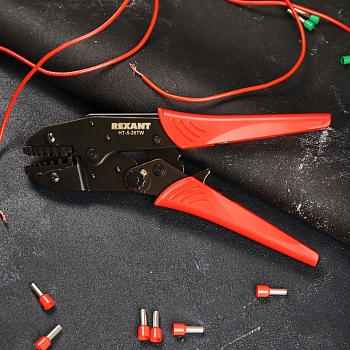 Кримпер HT-5-26TW для обжима двойных штыревых наконечников 2x(0,5-6,0)мм² REXANT