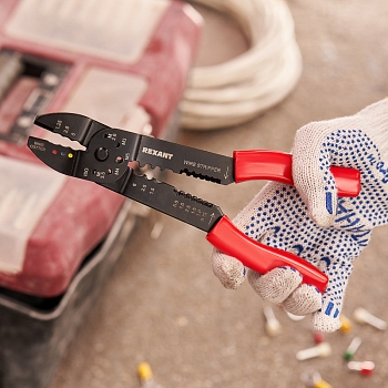 Кримпер HT-204 для обжима наконечников и зачистки проводов REXANT