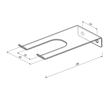 Держатель для диспенсера скотча, настенный, черный REXANT