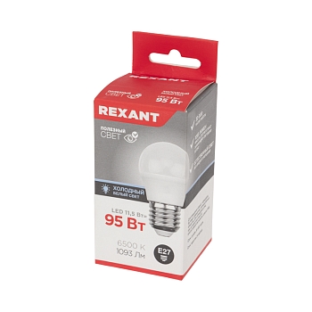 Лампа светодиодная Шарик (GL) 11,5Вт E27 1093Лм 6500K холодный свет REXANT
