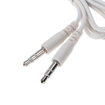 Аудиокабель AUX 3,5мм, 1м, белый REXANT