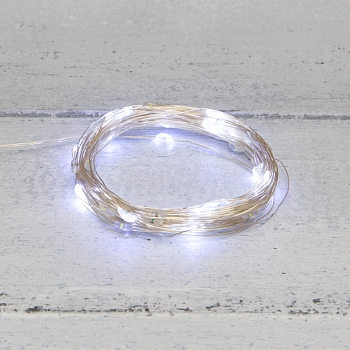 Гирлянда светодиодная Роса 10м, 100LED, БЕЛЫЙ, IP20, USB NEON-NIGHT