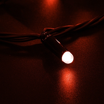 Гирлянда светодиодная Нить 10м 100 LED КРАСНЫЙ черный ПВХ IP65 постоянное свечение 230В соединяется нужен блок 303-500 NEON-NIGHT