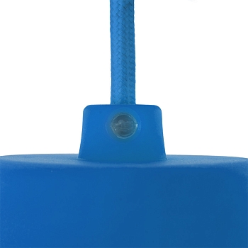 Патрон E27 силиконовый со шнуром 1м синий REXANT