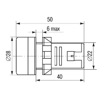 Матрица светодиодная AD22-230 В желтая