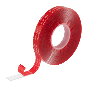 Лента клейкая двухсторонняя прозрачная, на VHB акриловой основе, 12 мм х 5 м REXANT