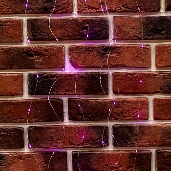 Гирлянда Светодиодный дождь из росы 3х3 м, розовый, USB + пульт управления NEON-NIGHT