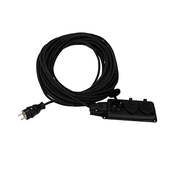 Удлинитель-шнур КГ 3х1,5, 30м, 3 гнезда, морозостойкий, с/з, 16А, 3500Вт, IP44 (Сделано в России) REXANT