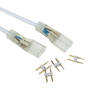 Коннектор для одностороннего гибкого неона 8х16 мм, провод каучук, длина 20 см NEON-NIGHT