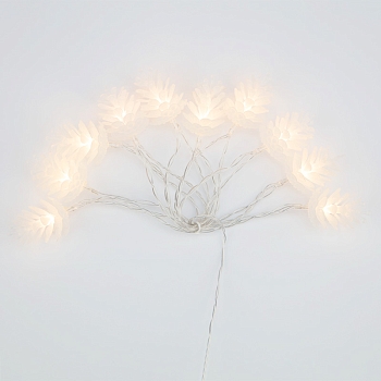 Гирлянда светодиодная Шишки 1,5 м, 10 LED, прозрачный ПВХ, цвет свечения теплый белый, 2 х АА (батарейки не в комплекте) NEON-NIGHT