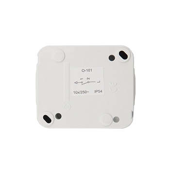 Переключатель проходной Mini OG IP54 о/у, белый KRANZ