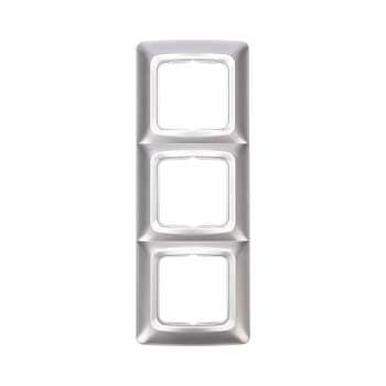 DEA Рамка 3-я горизонтальная Серебряный металлик KRANZ