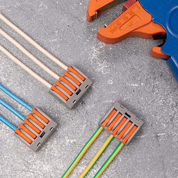 Универсальная клемма СМК 222-415, 5-проводная серая 0,08-2,5/4 мм² (40 шт/уп) REXANT