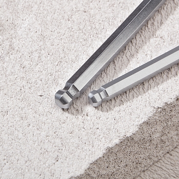 Набор ключей имбусовых Tamper-Torx KRANZ 9 шт., ТТ10-ТТ50, закаленные, удлиненные, никель