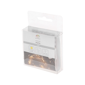 Гирлянда светодиодная Роса 5 м, 50LED, ТЕПЛЫЙ БЕЛЫЙ, IP20, USB NEON-NIGHT