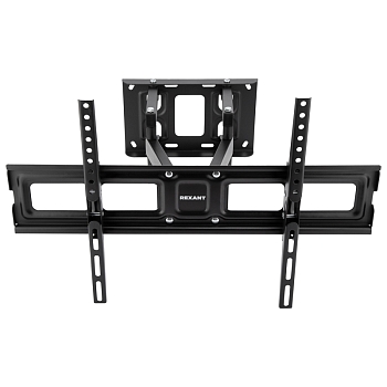 Кронштейн для телевизора 37"-75", наклонно-поворотный, двойное колено REXANT