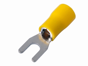 Наконечник вилочный изолированный 4.3 мм 4-6 мм² (НВи 6.0-4/НВи 5,5-4) желтый REXANT