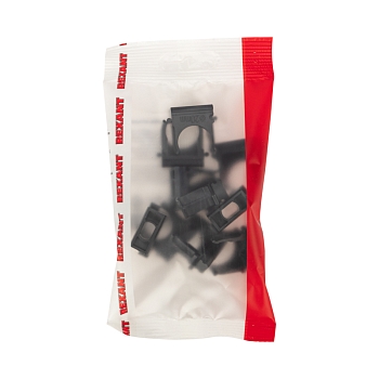 Крепеж-клипса для трубы ø20мм черная (10 шт/уп) REXANT