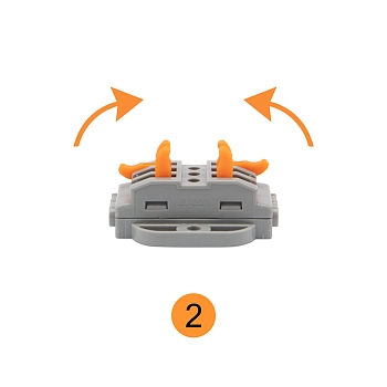 Клемма СМК 222-423P проходная 3 полюса, с монтажной площадкой (0,08-4 мм²), серая (25 шт./уп.) REXANT