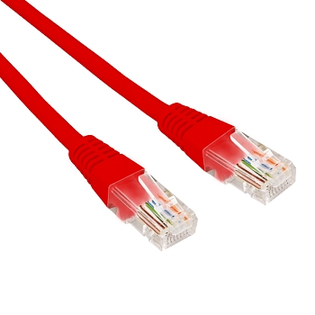 Патч-корд U/UTP, CAT 6, RJ45-RJ45, 26AWG, LSZH, красный, 0,3м REXANT