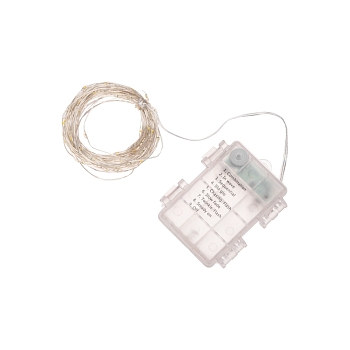 Гирлянда Роса 10м, 100LED, теплый белый, IP44, на батарейках 3хАА, с пультом 8 режимов NEON-NIGHT