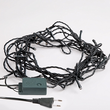 Гирлянда Твинкл Лайт 4 м, темно-зеленый ПВХ, 25 LED, цвет ТЕПЛЫЙ БЕЛЫЙ