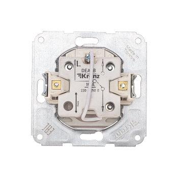 DEA Выключатель (переключатель) 1кл прох. (инд) с/у 10А мех. белый KRANZ