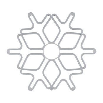 Фигура Снежинка из гибкого неона, 60х60 см, цвет свечения белый NEON-NIGHT