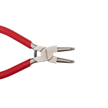 Щипцы для стопорных колец загнутый сжим 160мм, обливные рукоятки REXANT