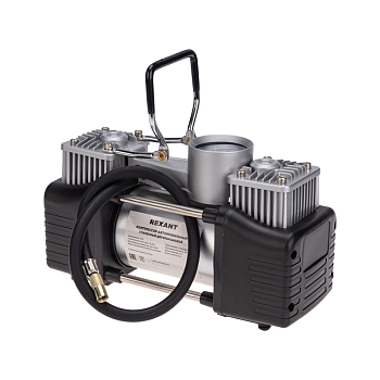 Компрессор автомобильный усиленный двухпоршневой в кейсе с набором инструментов (60л/мин, 10 АТМ) REXANT