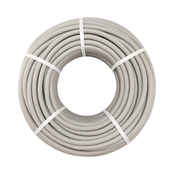 Труба гофрированная из ПВХ, с зондом, Ø16мм (бухта 100 м/уп) REXANT