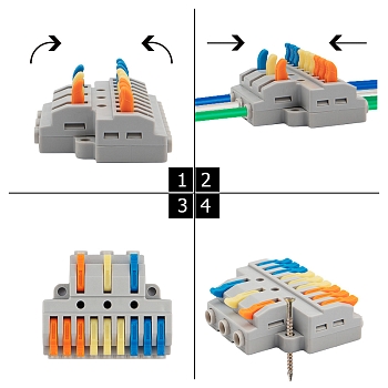 Клемма СМК 3х3 проходная разветвительная 3 полюса, с монтажной площадкой (1 ввод, 3 вывода на полюс) (50 шт./уп.) REXANT