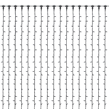Гирлянда светодиодная Занавес 2х6м 1520 LED СИНИЙ черный ПВХ IP65 эффект водопада 230В не соединяется блок в комплекте NEON-NIGHT