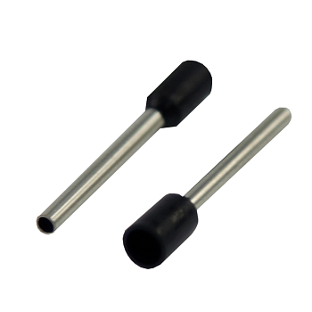 Наконечник штыревой втулочный изолированный F-18 мм 1.5 мм² (НШВи 1.5-18) черный REXANT