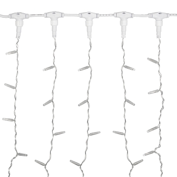 Гирлянда светодиодная Занавес 2х1,5м 360 LED ЗЕЛЕНЫЙ прозрачный ПВХ IP65 постоянное свечение 230В блок в комплекте NEON-NIGHT