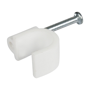 Крепеж кабеля круглый 9мм, белый (20 шт/уп) REXANT