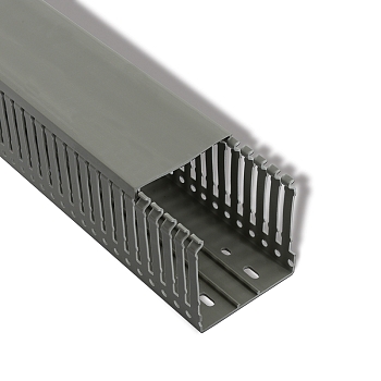 Кабель-канал перфорированный самоклеящийся 60х60мм, серый (паз 5мм, зуб 7мм с отв.) REXANT