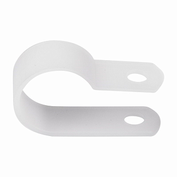 Скоба под винт 16мм, белая (50 шт/уп) REXANT