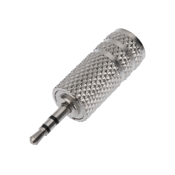 Переходник 2,5мм стерео штекер - 3,5мм стерео гнездо, металл REXANT