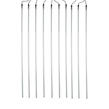 Гирлянда Тающие сосульки комплект 10 шт. х 100см, шаг 100см, 960 LED БЕЛЫЙ, черный каучук, IP65, 24В, соединяется NEON-NIGHT