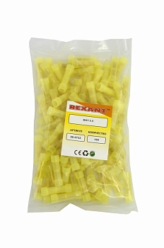 Соединительная гильза изолированная L-27.3 мм нейлон 4-6 мм² (ГСИ(н) 6.0/ГСИ-н 4,0-6,0) желтая REXANT