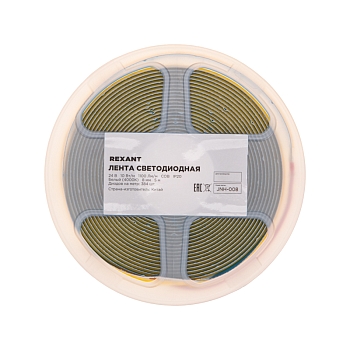 Лента светодиодная 24В, COB 10Вт/м, 384 LED/м, 4000K, 8мм, 5м, IP20 REXANT