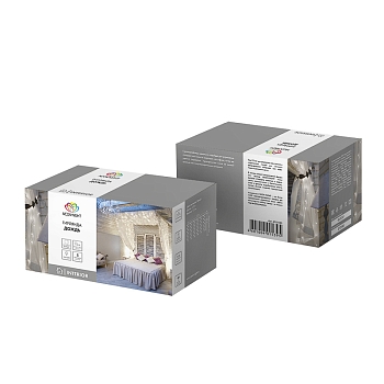 Гирлянда Светодиодный Дождь 1.5х1.5 м 144 LED, прозрачный ПВХ, с контроллером, холодное белое свечение NEON-NIGHT