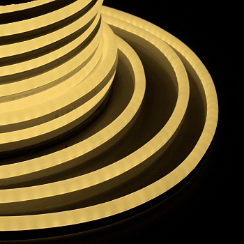 Гибкий неон 15х26мм односторонний 120 LED/м ТЕПЛЫЙ БЕЛЫЙ 230В бухта 50м NEON-NIGHT