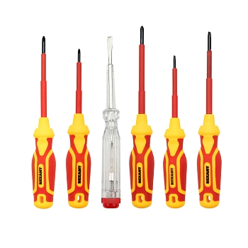 Набор диэлектрического инструмента RI-02, тканевый пенал, 11 предметов, до 1000В REXANT