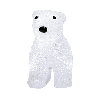 Акриловая светодиодная фигура Медвежонок 24х11х18 см, 4,5 В, 3 батарейки AA (не входят в комплект), 16 светодиодов NEON-NIGHT