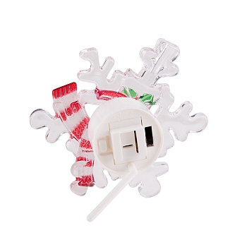 Снеговик на снежинке RGB на присоске